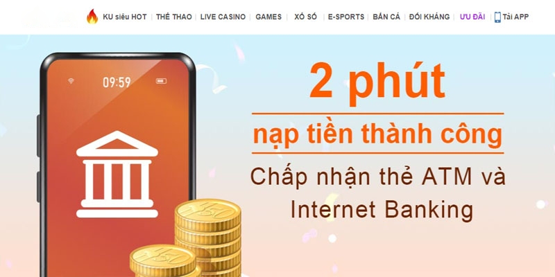 Nạp tiền bằng phương thức thông qua ATM đơn giản và dễ dàng